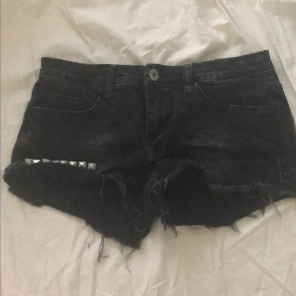 Blank NYC Black denim jean shorts